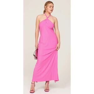 One33 Social Hot Pink Twist Halter Gown 16
